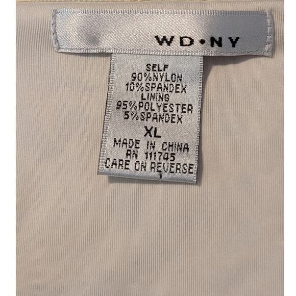 WD.NY Cream Lace Overlay Tank/Shell Top Womens Size XL - Picture 3 of 9